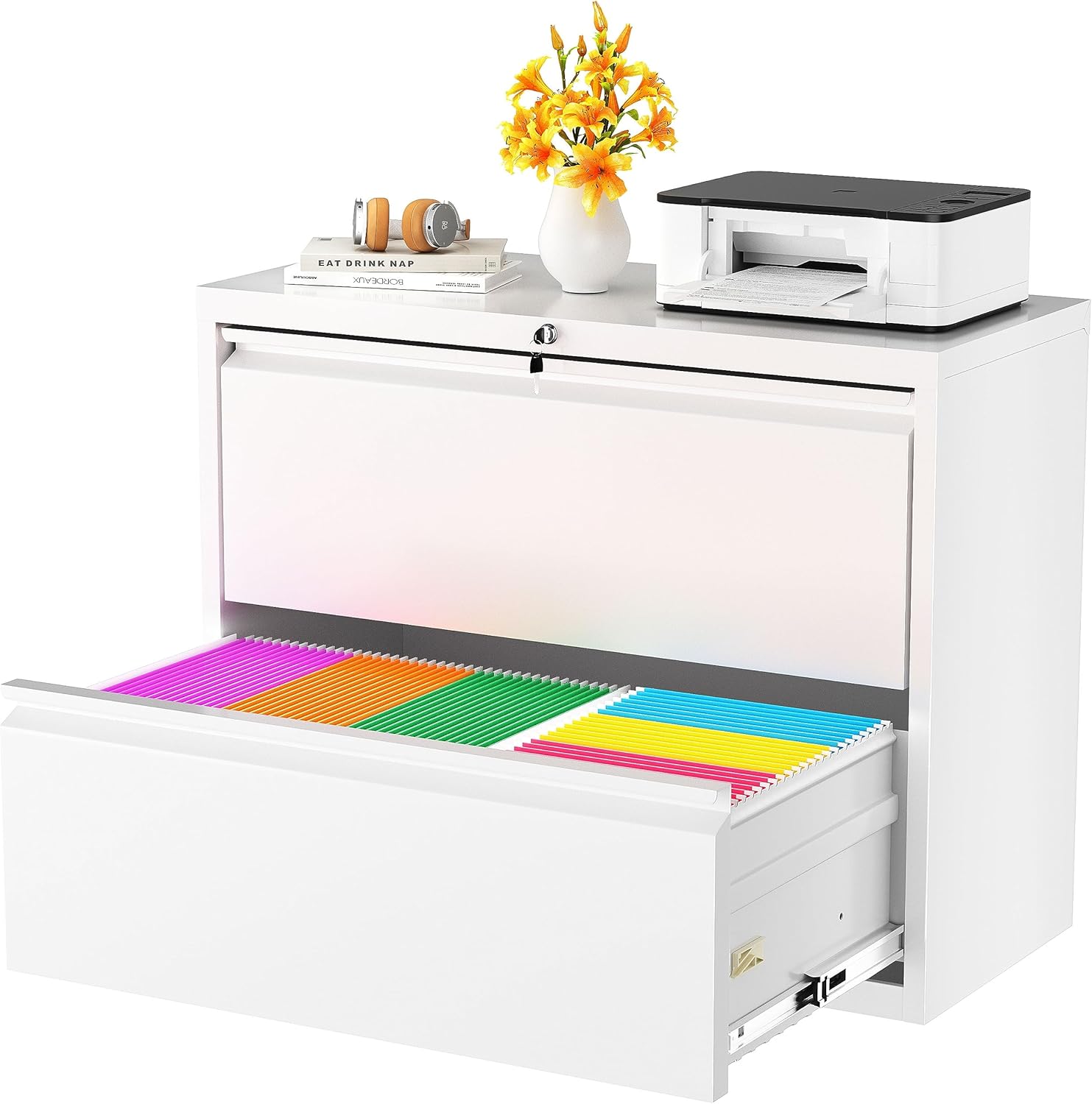Superday Metal Lateral File Cabinet for Home Office Storage