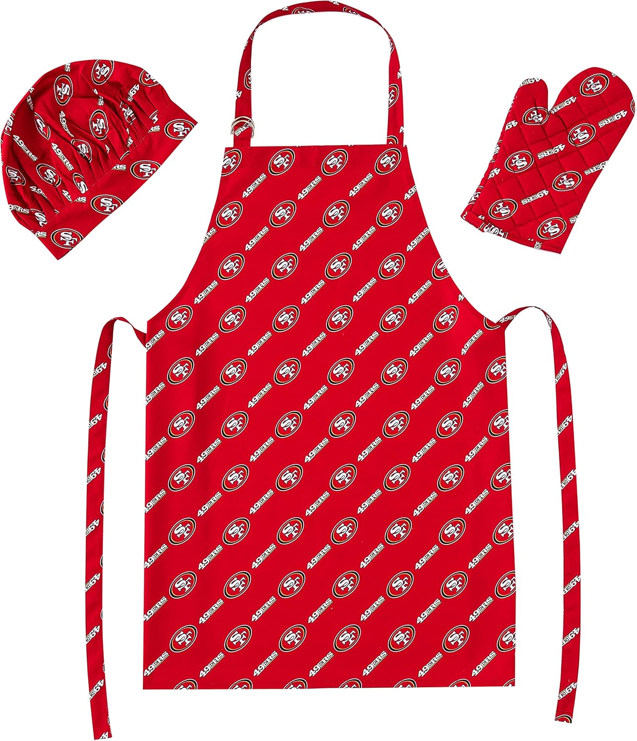 NFL 3-Piece Apron, Oven Mitt, and Chef Hat Set for Fans