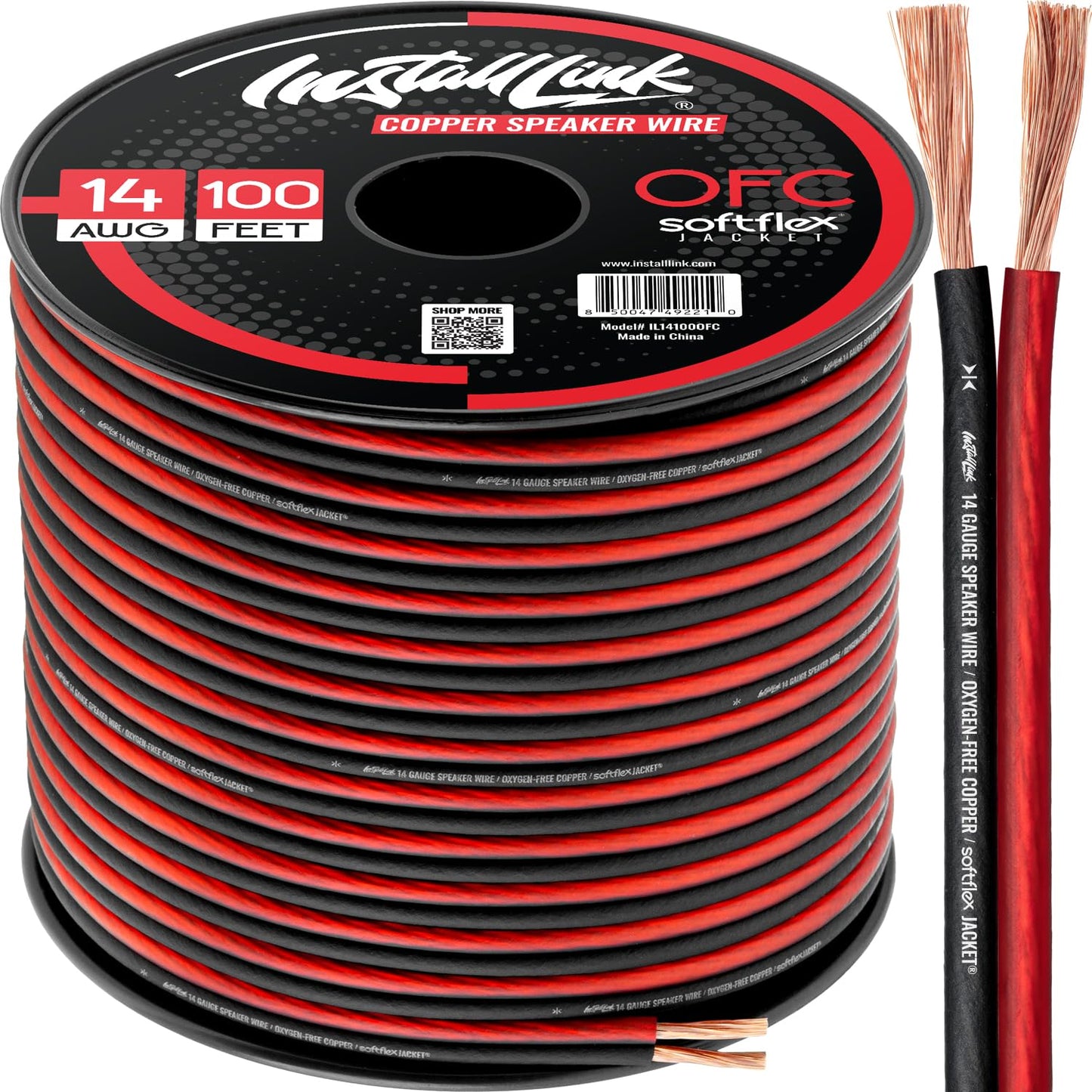 Install Link 14 AWG Speaker Wire Cable for Home Theater Use