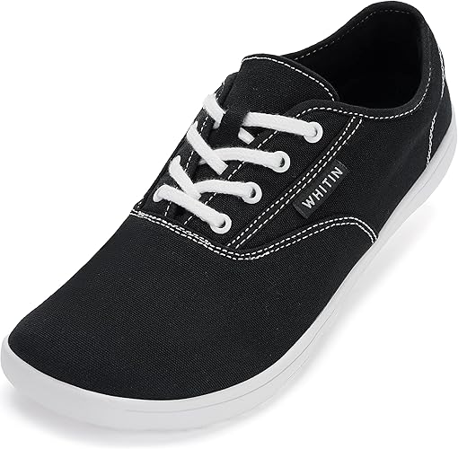 WHITIN Men's Wide Canvas Barefoot Sneakers for Comfort and Style