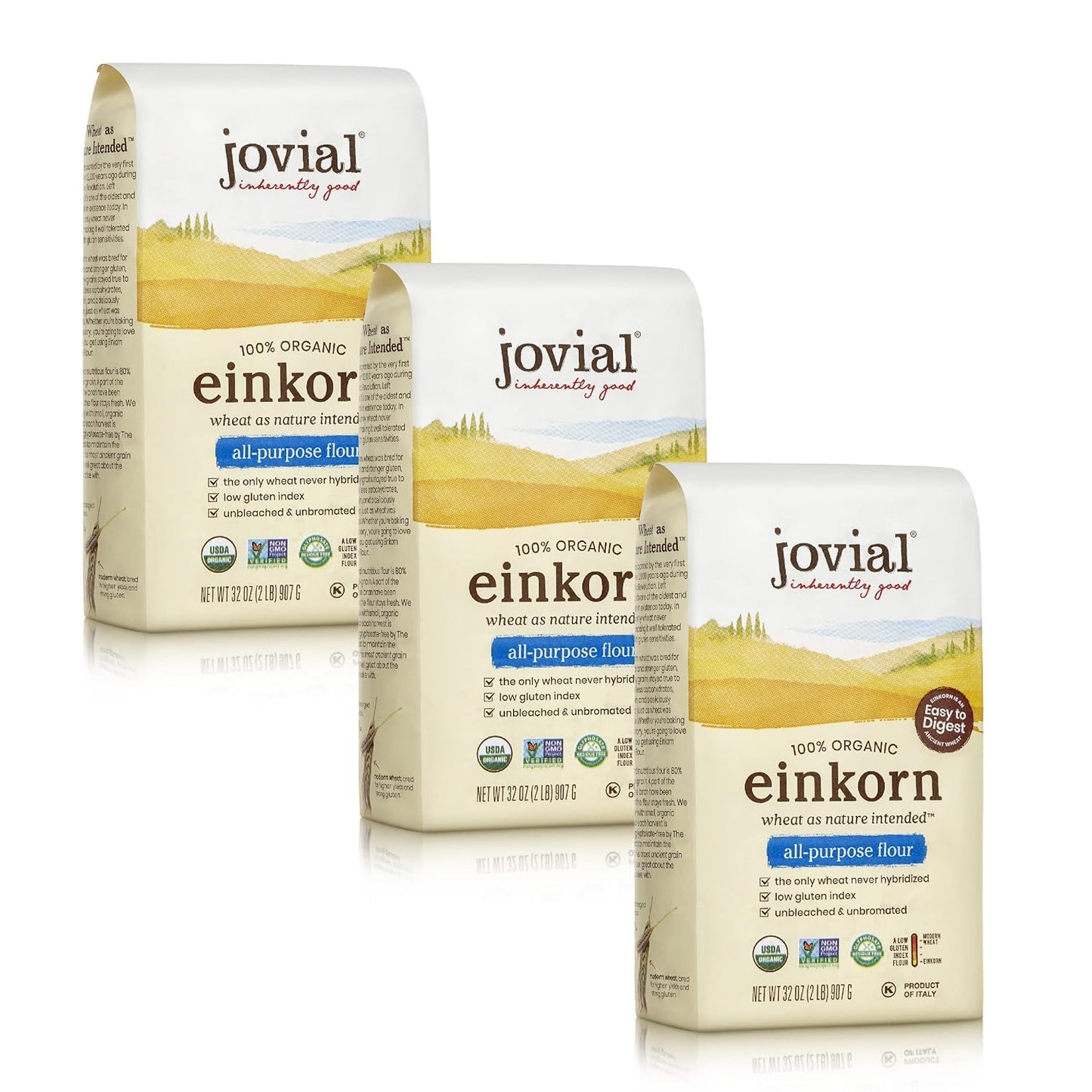 Jovial Organic Einkorn Unbleached All Purpose Flour for Baking