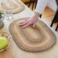 Russet Jute Braided Oval Placemats Set of 4 for Dining Elegance