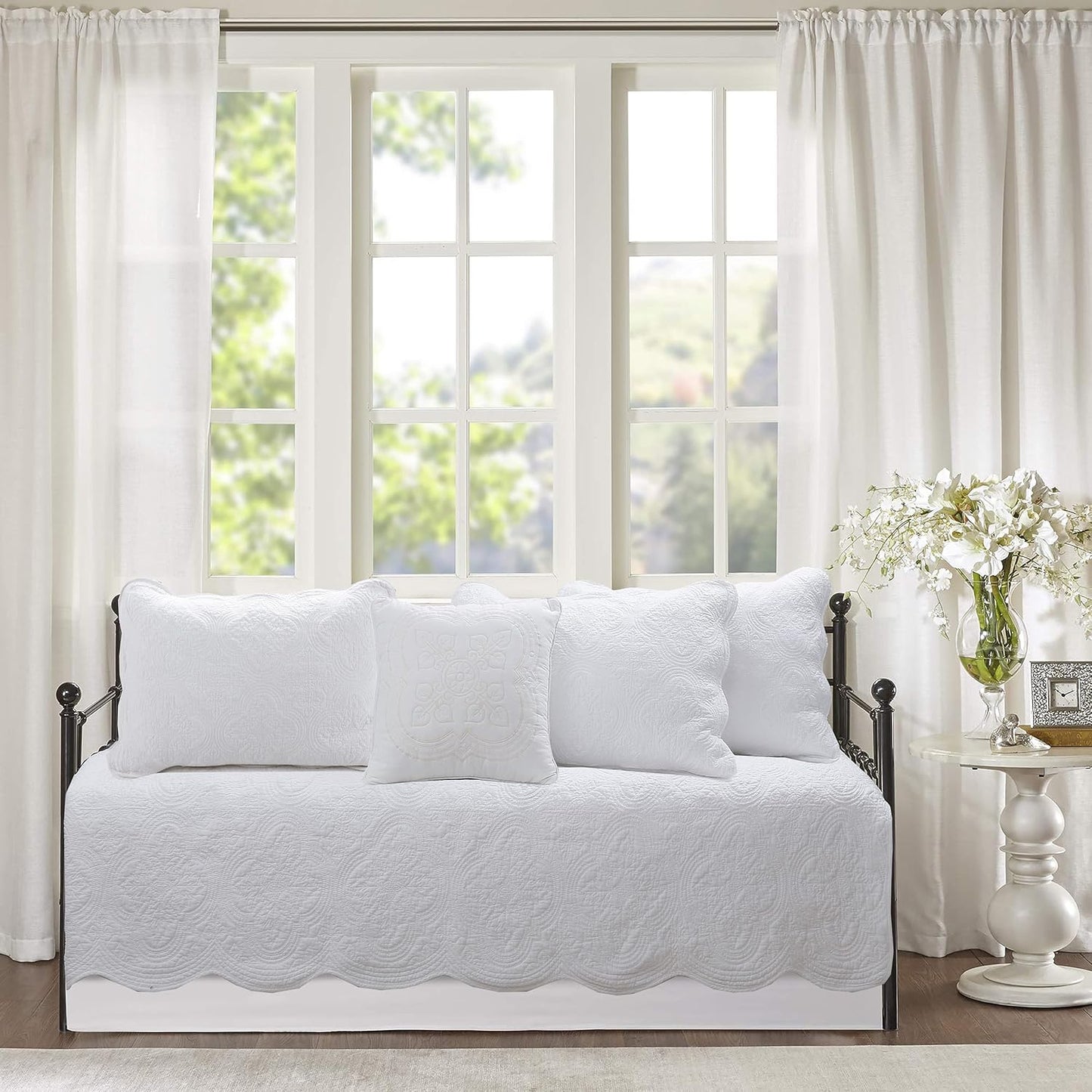 Cozy Line Home Fashions 6 Piece Daybed Cover Set for Luxury Bedding
