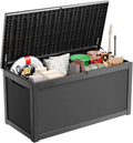 260 Gallon Waterproof Outdoor Storage Box - Large Lockable Deck Box