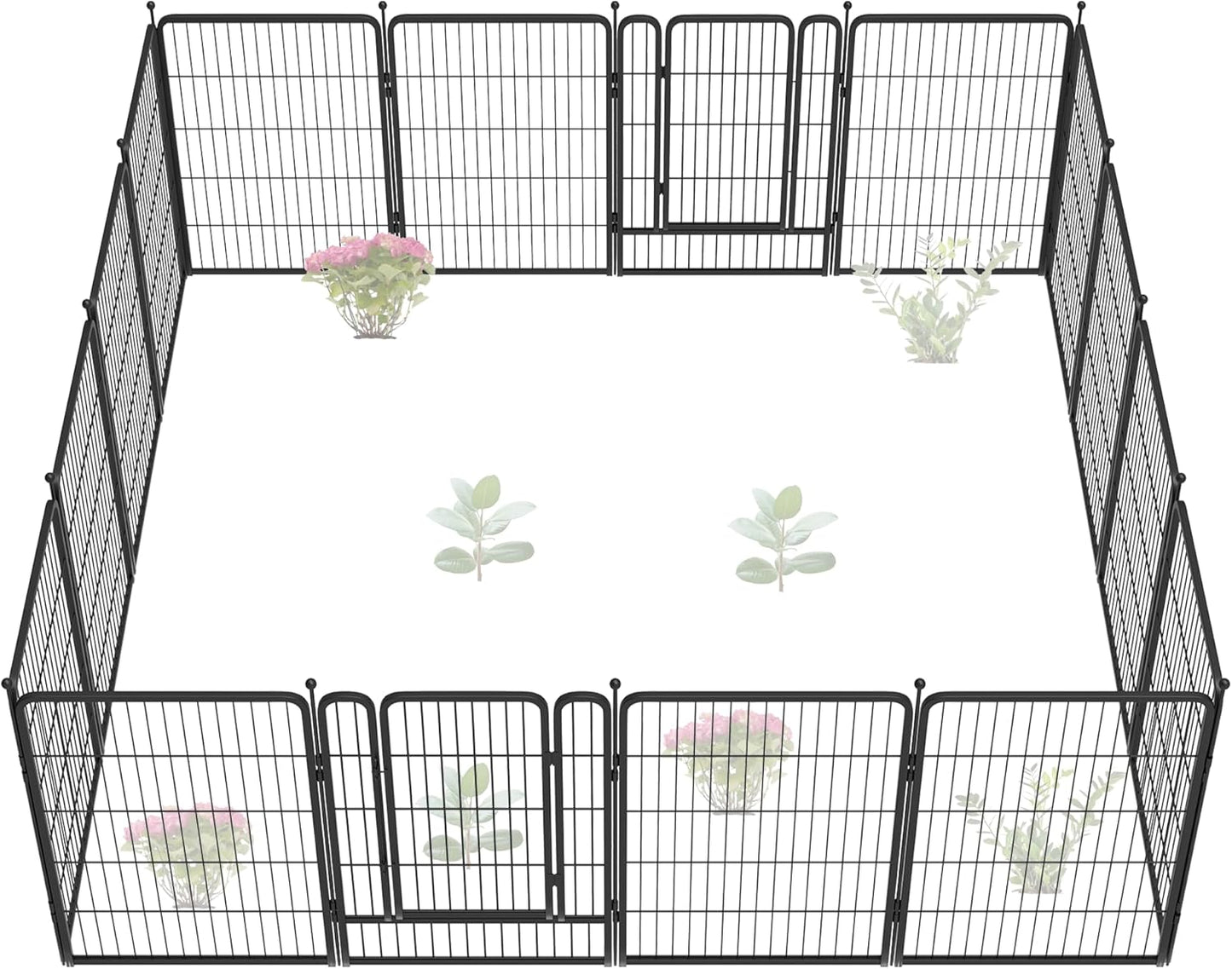 FXW Garden Fence 40in High 36ft Long Heavy Duty Metal Barrier