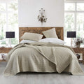 Quilt Set King Size Stone-Washed Chic Rustic Beige - Lightweight