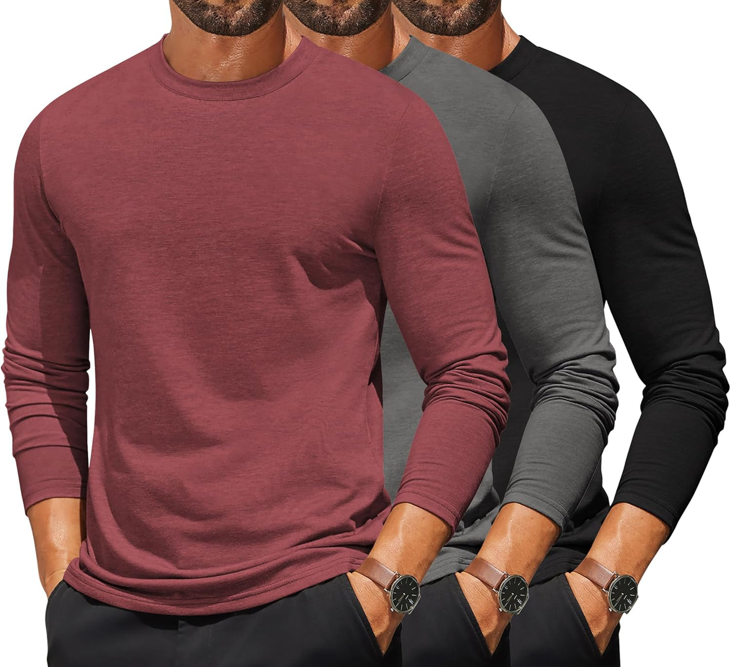 COOFANDY Mens Long Sleeve T Shirts for Casual Everyday Wear