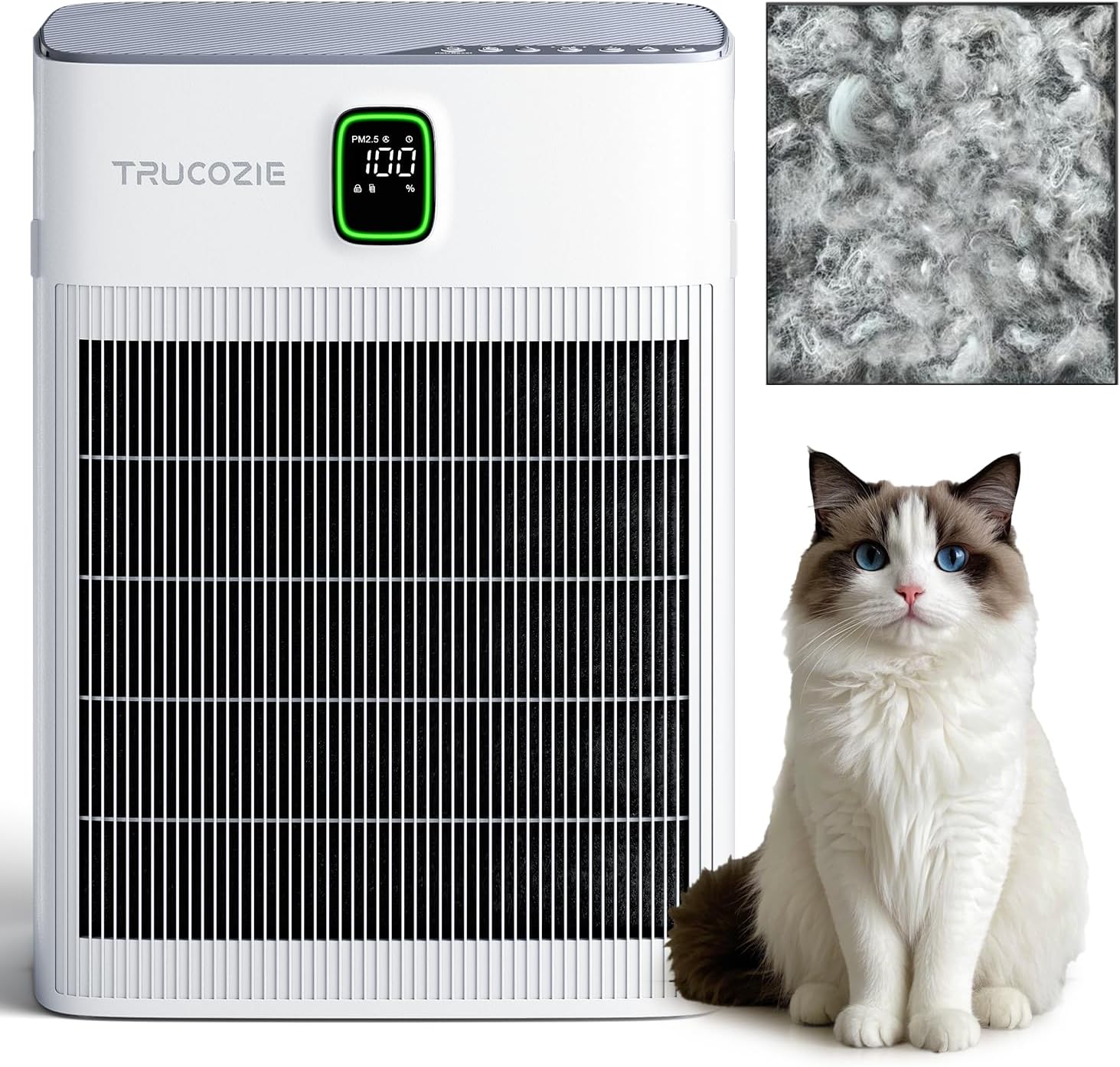 Trucozie T554 Air Purifier for Home Pets with Sleep Mode