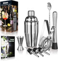 Mix Like a Pro with 9 Piece Cocktail Shaker Set - Quilamix