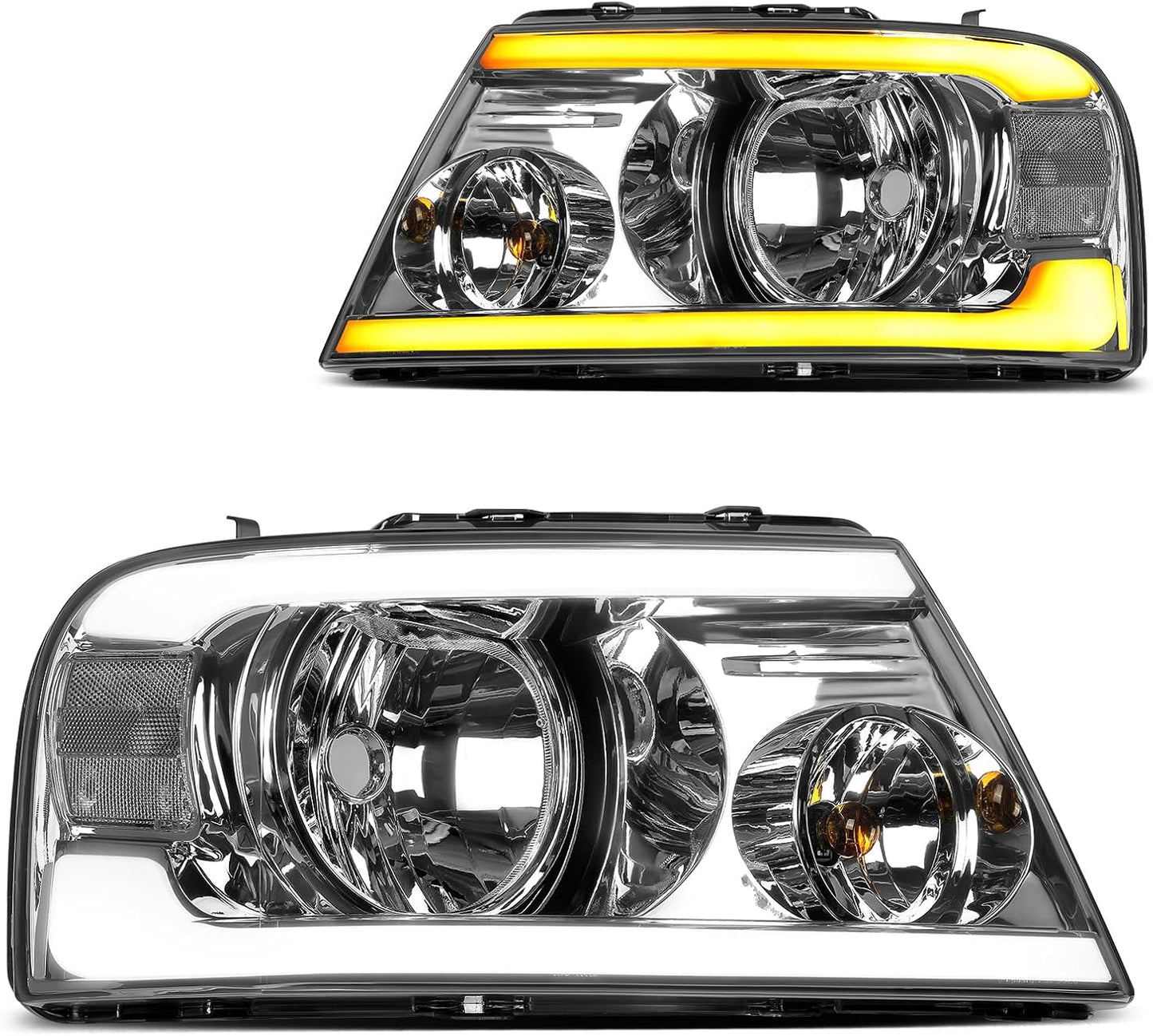DWVO Headlights Assembly for 2004-2008 Ford F-150 with LED DRL