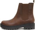 Women Lug Sole Chelsea Ankle Bootie - Low Heel Platform Comfort