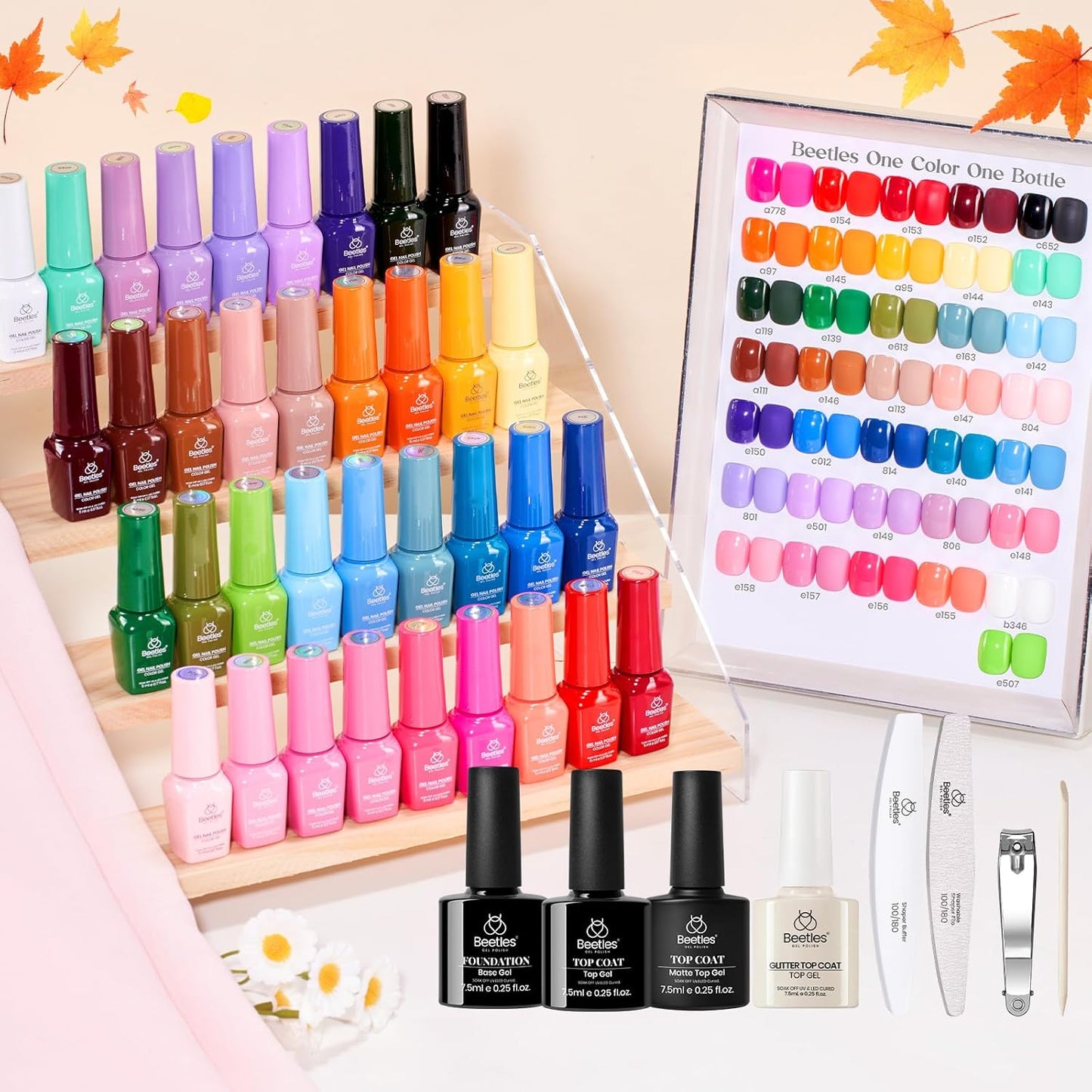 Beetles Gel Nail Polish Set with 36 Colors for All Seasons
