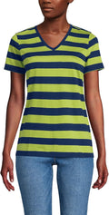 Lands' End Women's Relaxed Supima Cotton V-Neck T-Shirt - Soft ideal