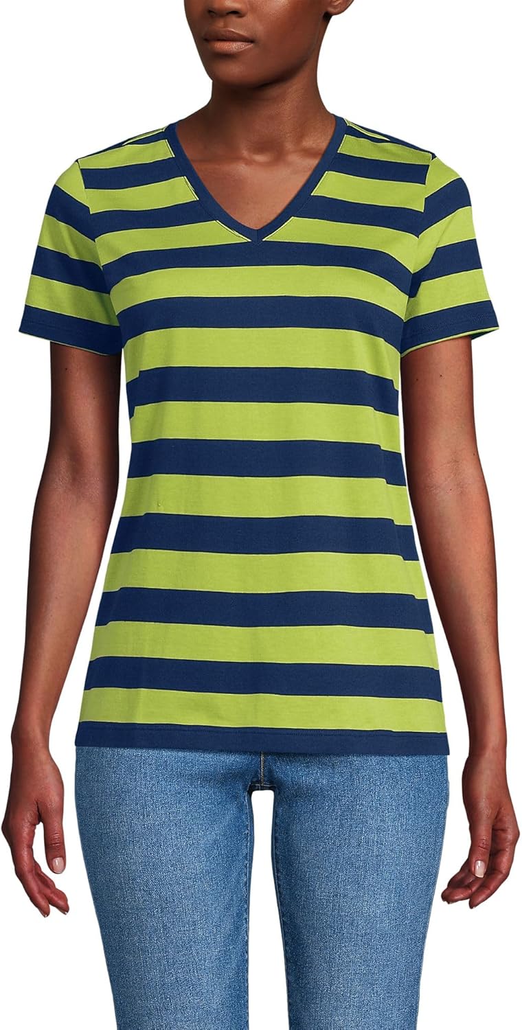 Relaxed Supima Cotton V-Neck T-Shirt for Women - Comfort & Style