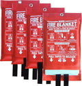 WUERLI Emergency Fire Blanket 4 Pack - Home & Kitchen Safety