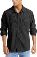 MAGCOMSEN Men's UPF 50+ Sun Protection Button Down Long (Style BVMT)