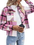Zeagoo Flannels Cropped Shacket Jacket Women Plaid - Cozy Fall Staple