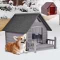 GUTINNEEN Insulated Dog House Outdoor for Small to Medium Dogs