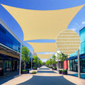 12ftx16ft Beige Rectangle Curved Shade Sail for Patio - Cool UV