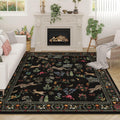 Living Room Rug 6x9 Machine Washable Boho Area Rug - Low Pile Comfort