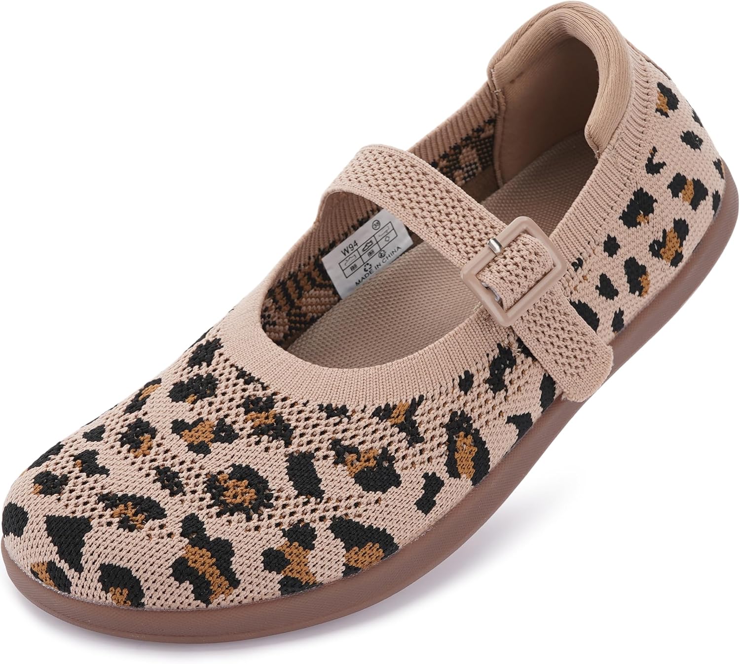 WHITIN Women's Barefoot Mary Jane Flats with Adjustable Straps