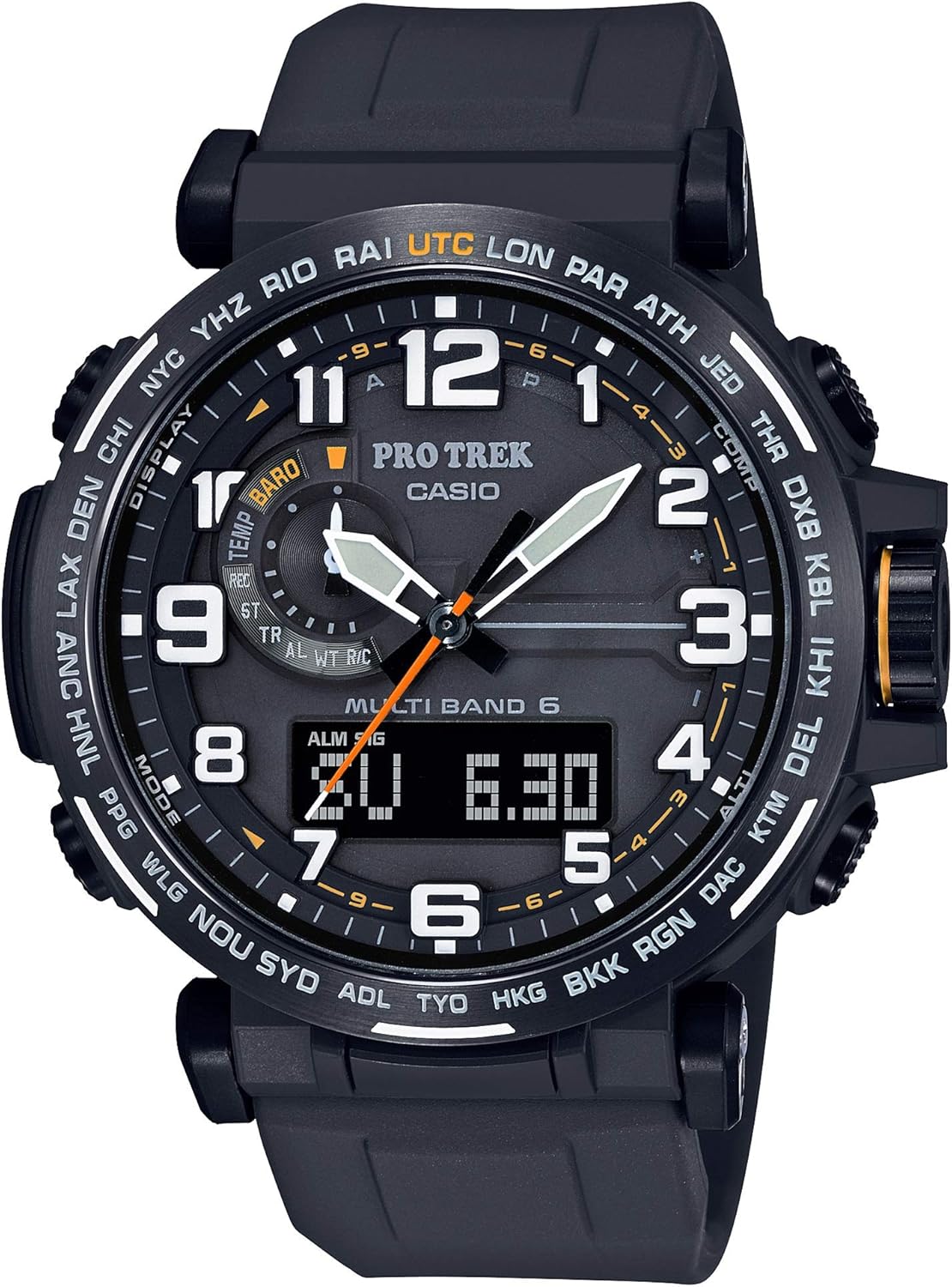 Casio PRW6600Y Pro Trek | Solar-Powered | Atomic Time | Compass | 100M WR