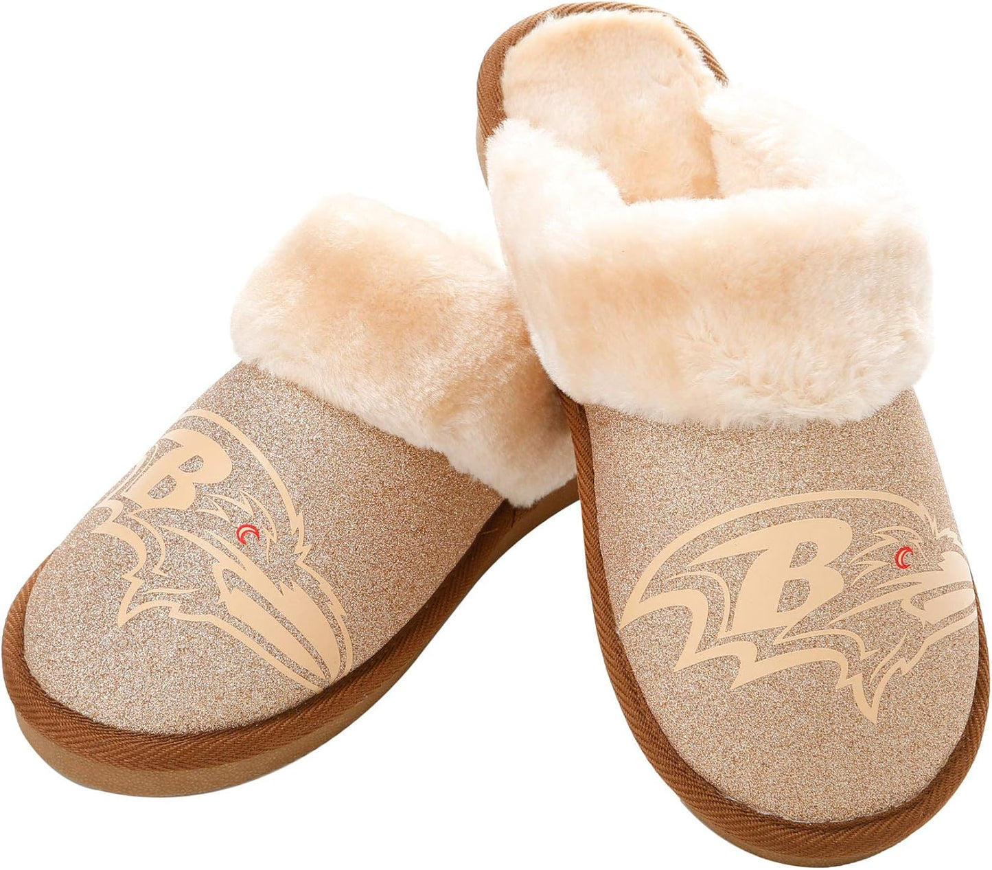 FOCO Womens NFL Team Logo Glitter Open Back Moccasin Review