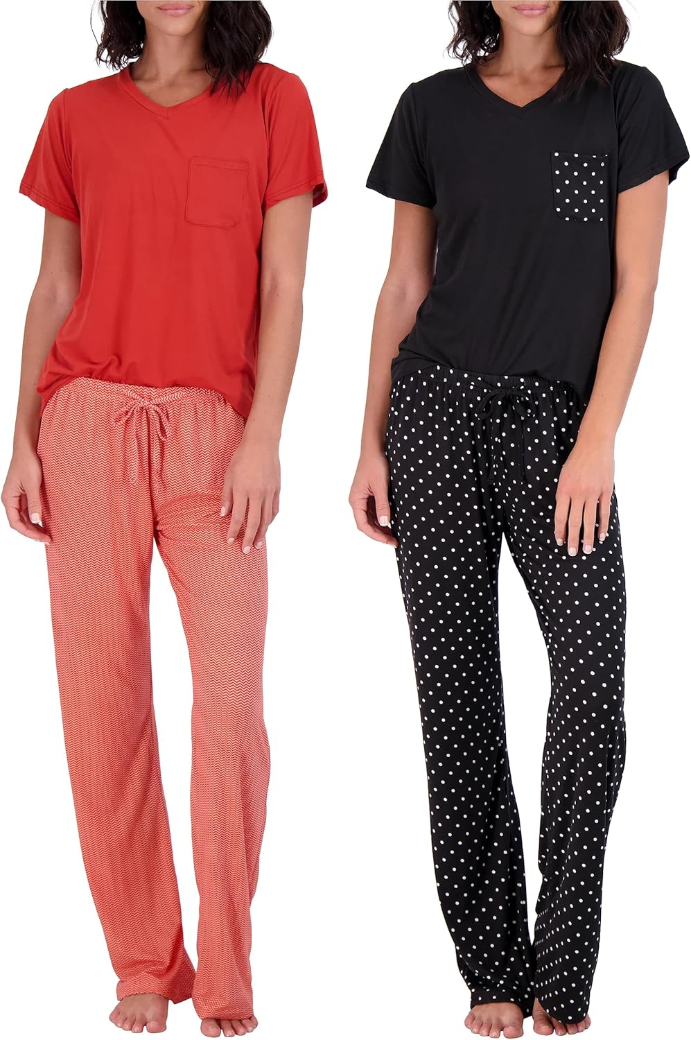 Comfortable Women's Pajama Set - Short Sleeve or Long Sleeve