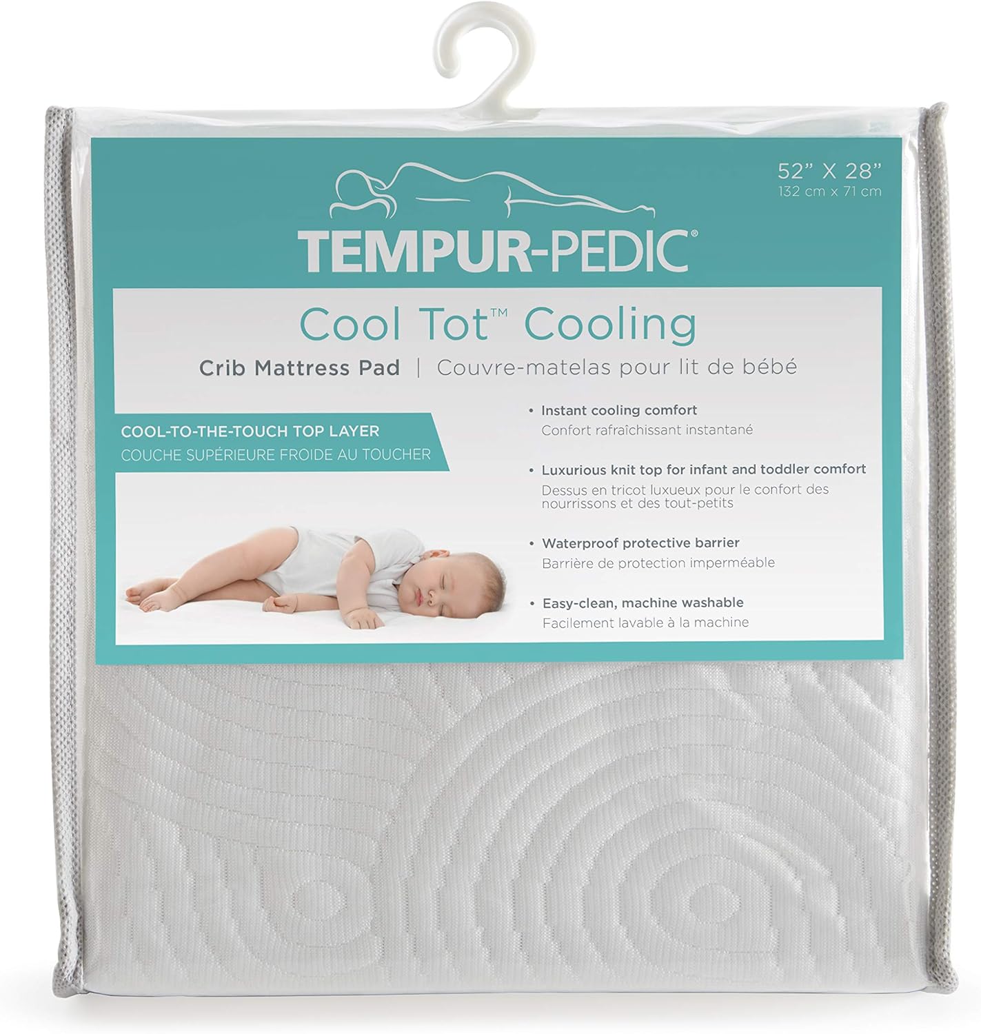 Tempur-Pedic Cool Tot Waterproof Crib Mattress Protector Pad