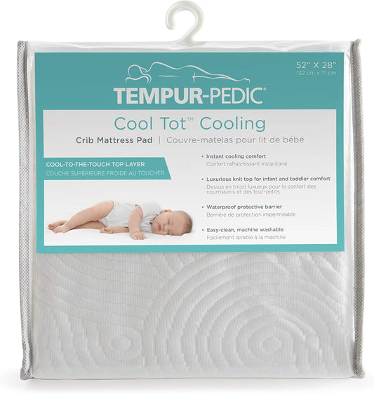 Tempur-Pedic Cool Tot Waterproof Crib Mattress Protector Pad