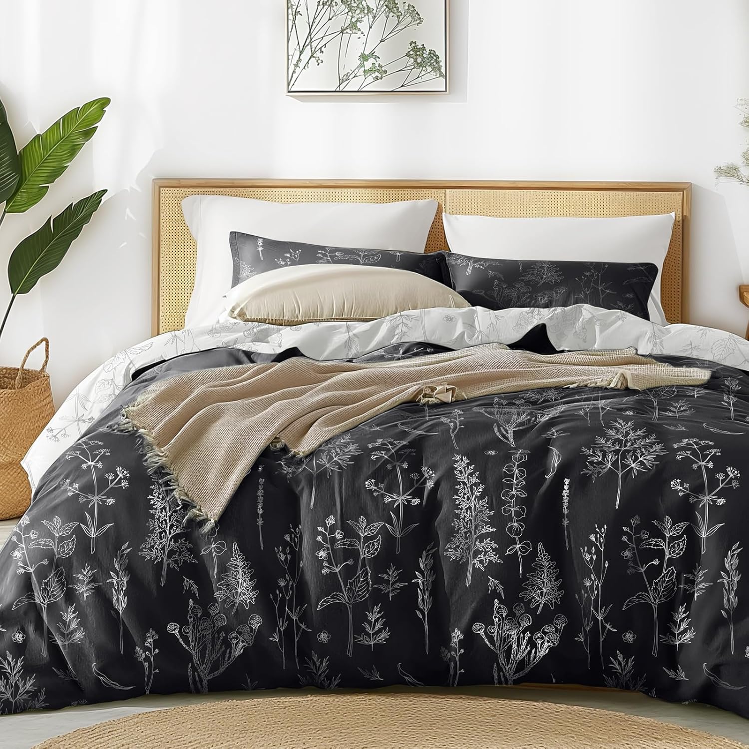 Floral Twin XL Comforter Set for Cozy Dorm Bedding Style