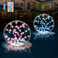 2 Pack Solar Floating Pool Lights 14.5ft RGBW Inflatable LED Balls