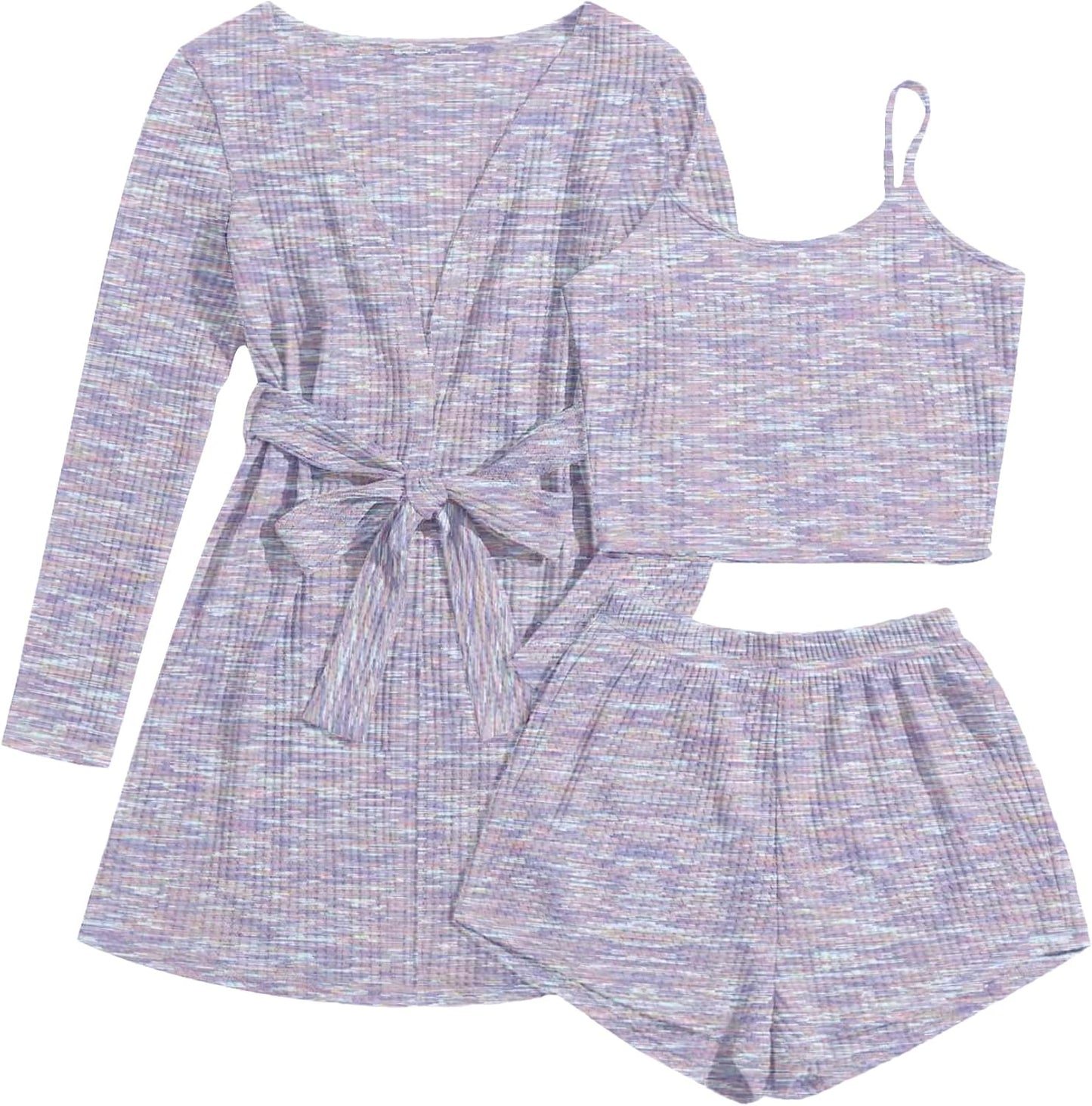 Ekouaer Pajamas for Women Set 3 Piece Lounge Set Soft Comfort