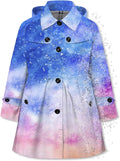 Girls Hooded Rain Jacket Lightweight Waterproof Trench Coat - Dress