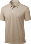 Men's Polyester Quick Dry Polo Shirt - Casual 3-Button Performance