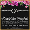 2 Interlocking Circles Bracelet for Daughter - Infinite Love Gift
