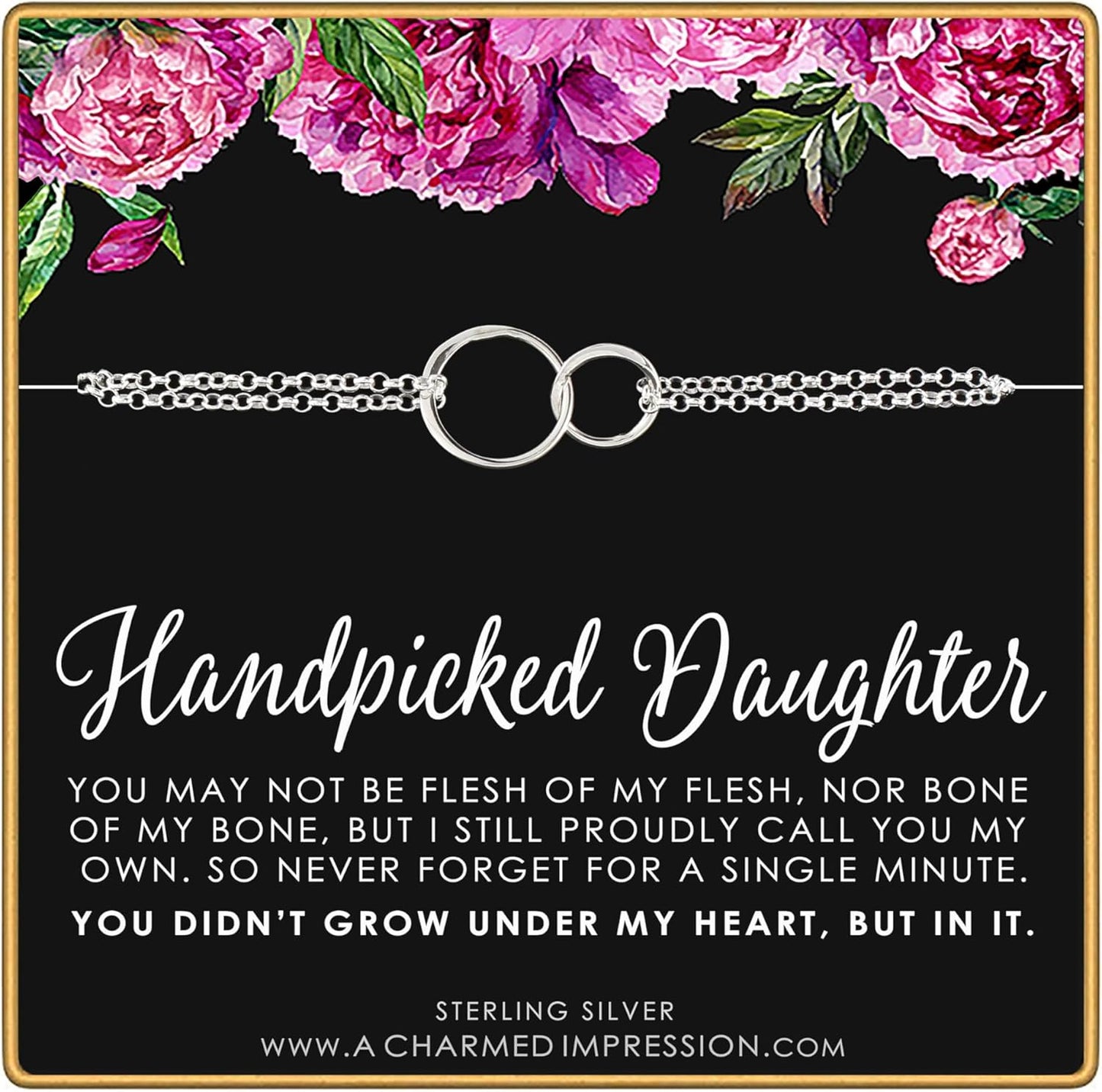 Interlocking Circles Bracelet for Stepdaughter - Infinite Love Gift