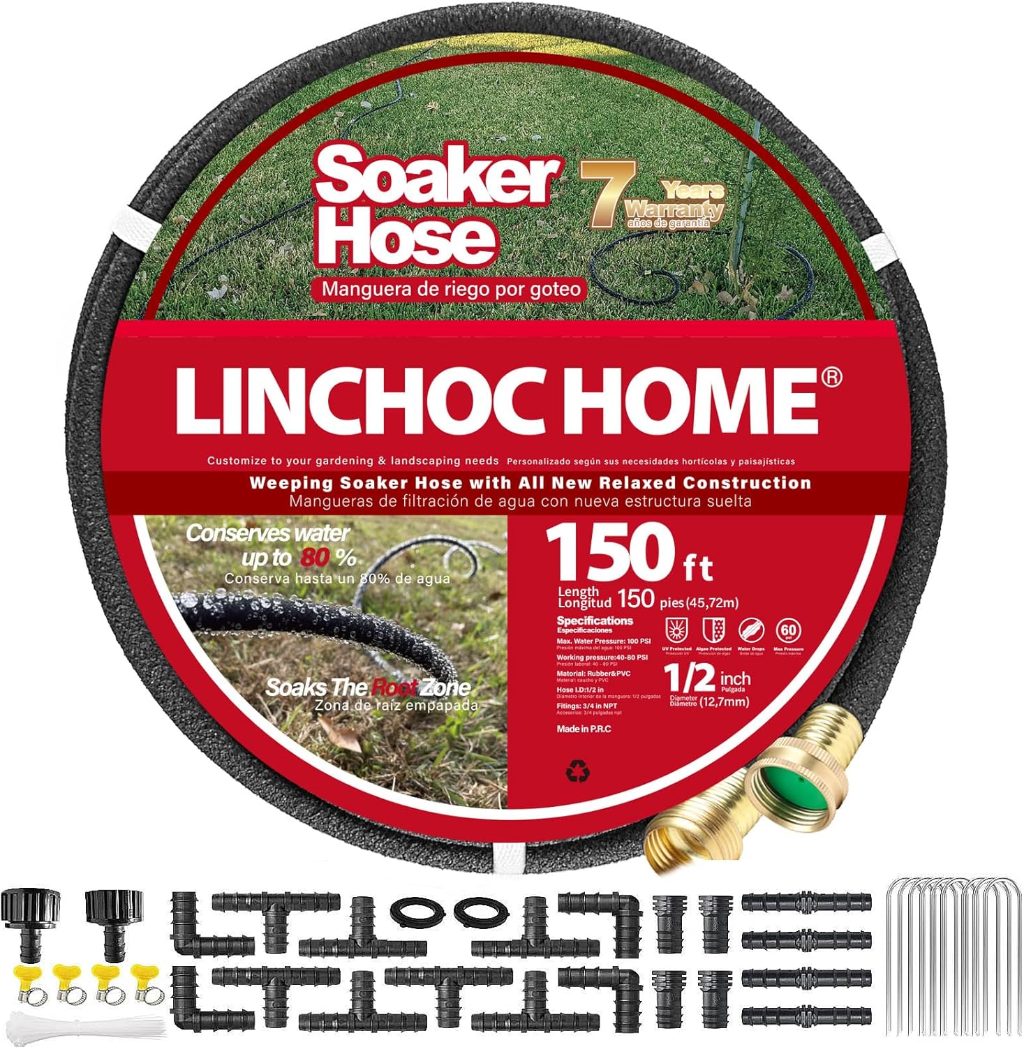 1/2 Inch Solid Brass Soaker Hose for Efficient Garden Irrigation