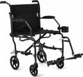 Medline Ultra Lightweight Transport Wheelchair 19 in - Easy Fold