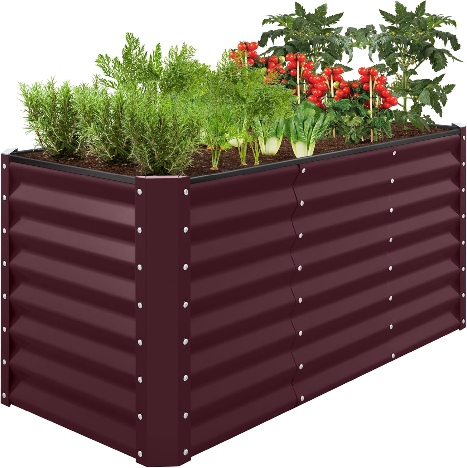 Best Choice Products 4x2x2ft Outdoor Metal Raised Garden Bed