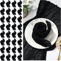 Mixweer 50 Pcs Black Cheesecloth Napkins for Elegant Events