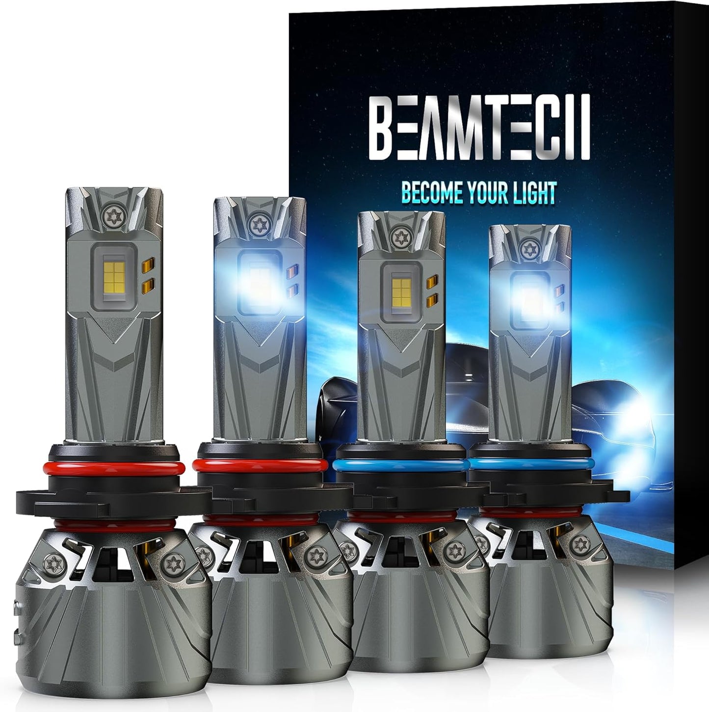 BEAMTECH 800% Brighter Light Combo with High Speed Fan Bulbs