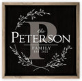 Personalized Square Framed Monogramed Family Name Sign - Durable