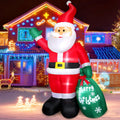 8 ft Christmas Inflatable Santa Claus Yard Decor - Bright LED Holiday