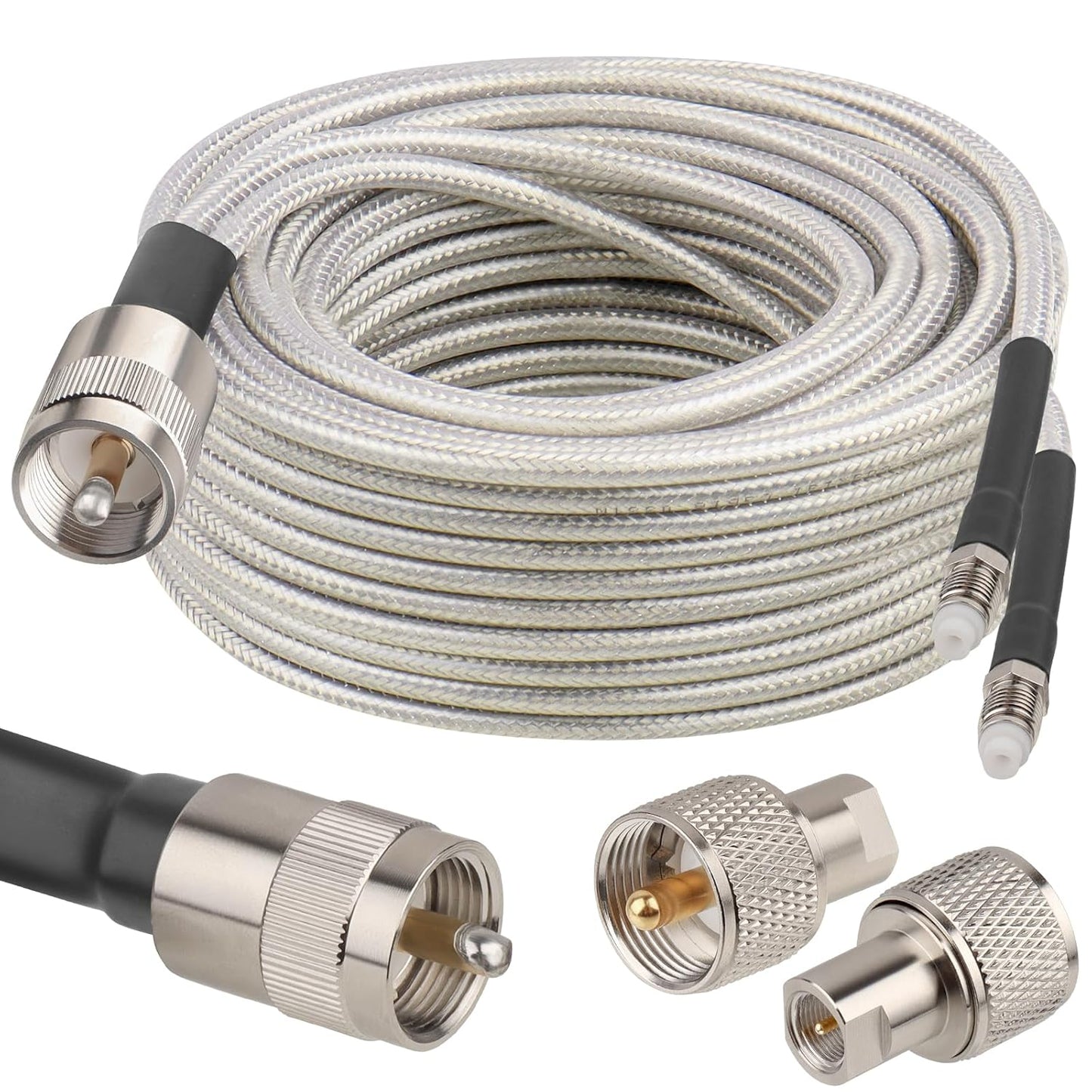 Dual CB Antenna Coax Cable 35FT for Optimal Signal Transfer