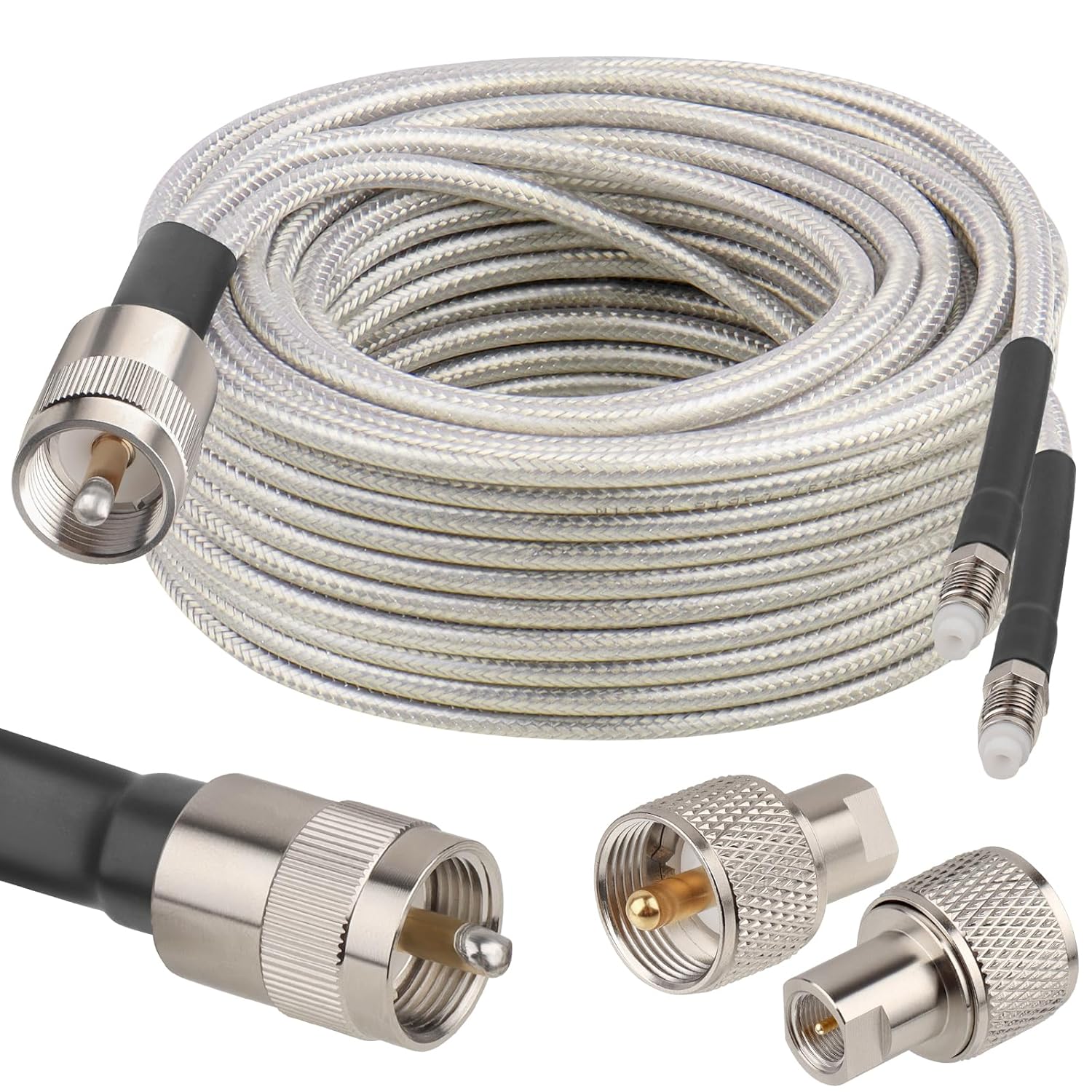 Dual CB Antenna Coax Cable 35FT for Optimal Signal Transfer