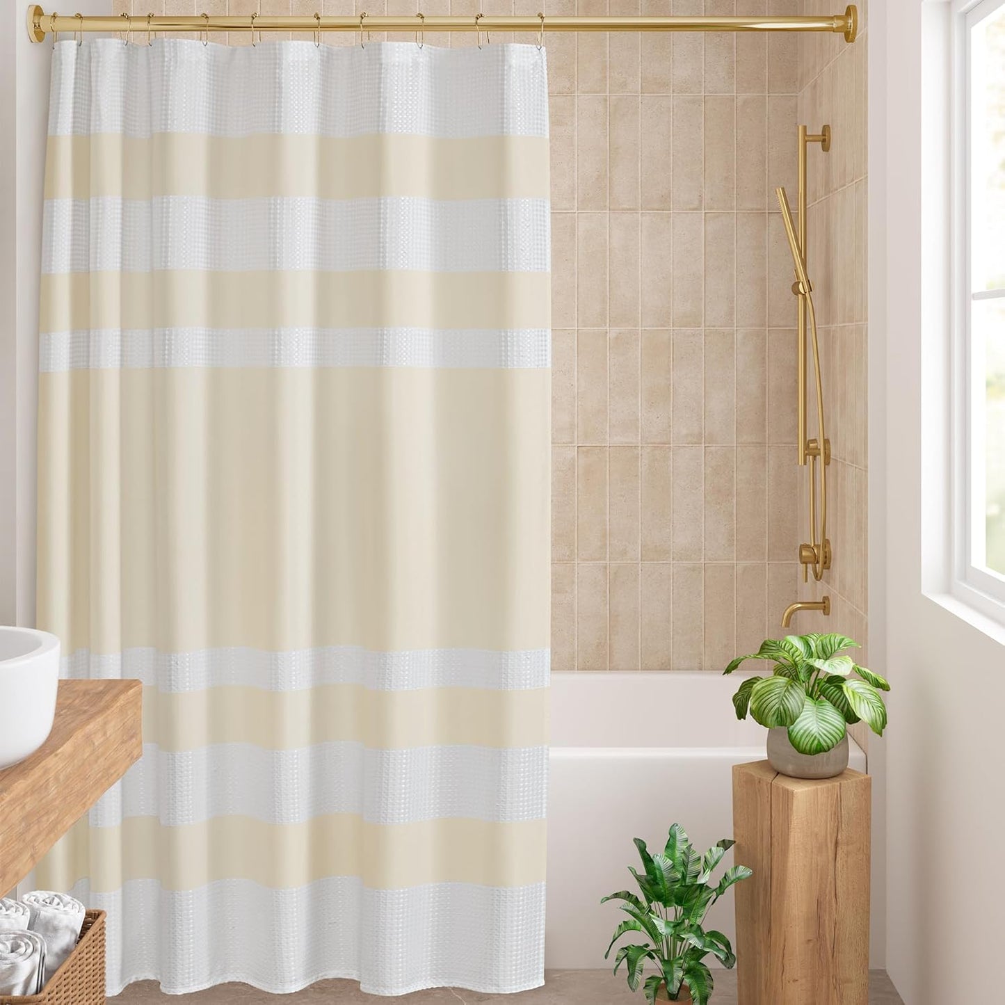 Madison Park Spa Waffle Weave Extra Long Shower Curtain Review