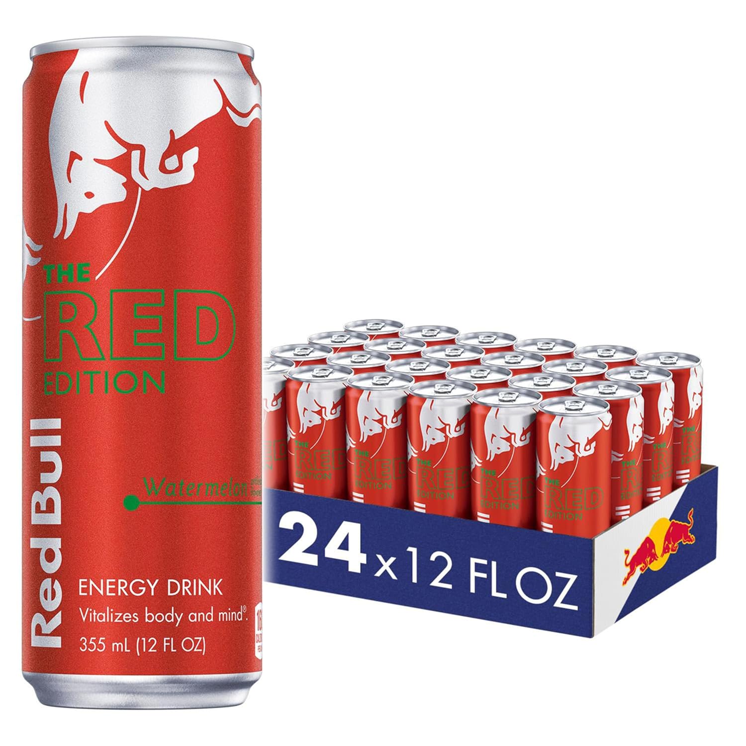 Red Bull Red Edition Energy Drink with Watermelon Flavor 24 Pack