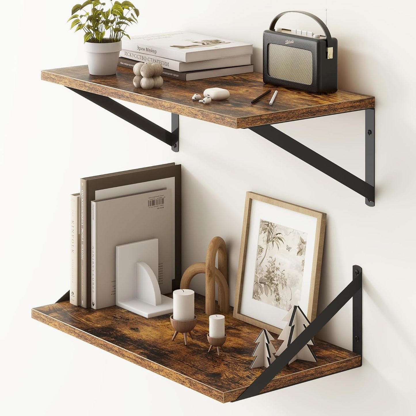 20 Inch Floating Shelves for Kitchen and Living Room Decor