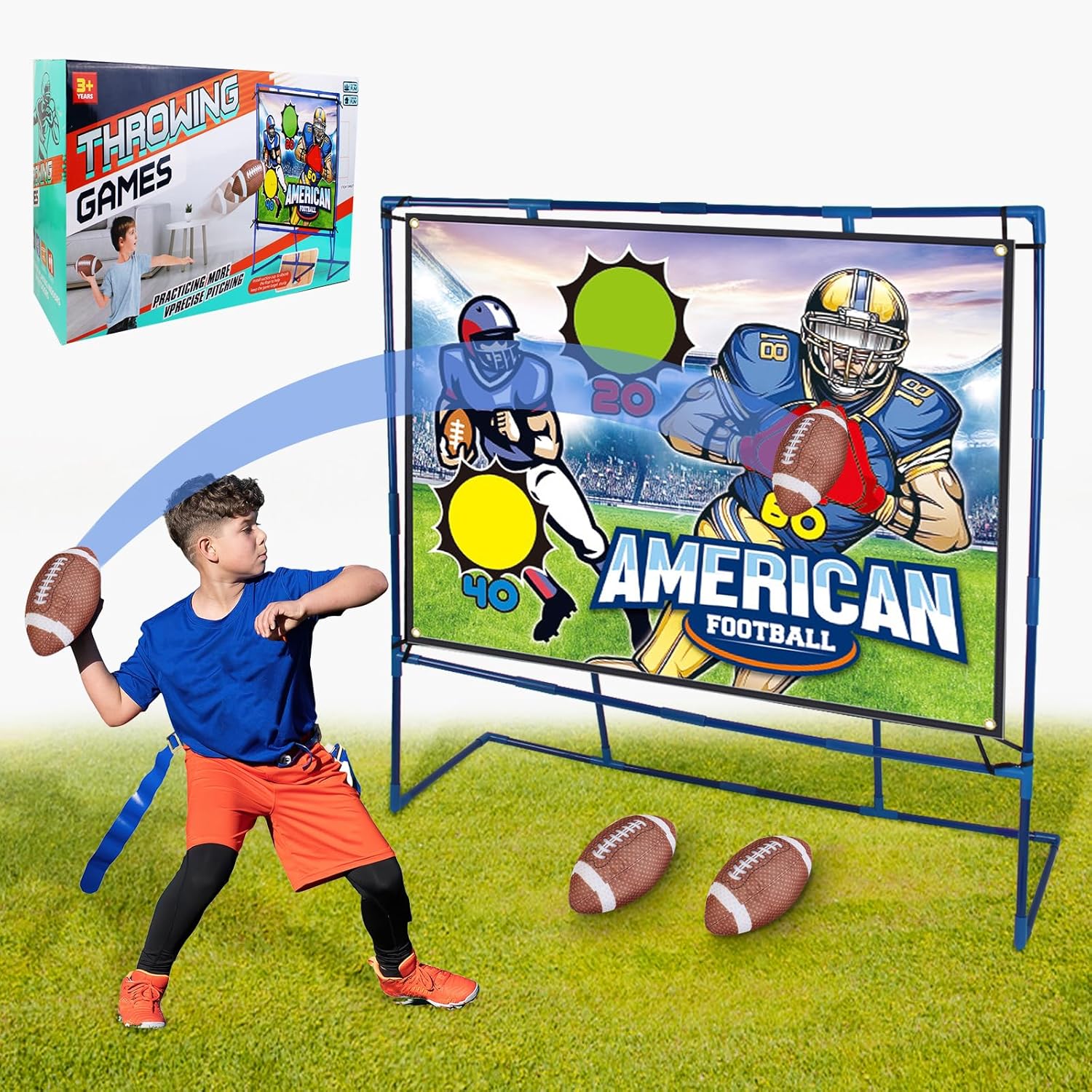 Kids Football Throwing Target Game - Outdoor Fun!